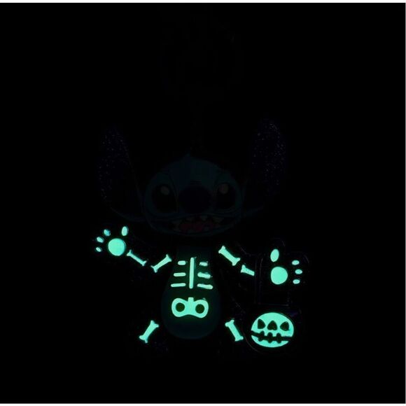 Baublebar Disney stitch skeleton costume Halloween 2D bag charm/keychain glow - Picture 2 of 6